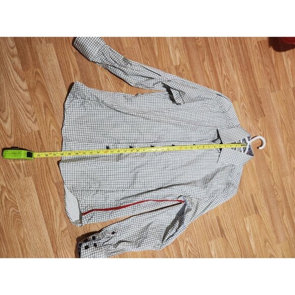 7 Downie St. Men Shirt Squared Pattern Size 5 Long Sleeves Pre-Owned - Picture 5 of 8